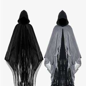 Black and Gray Hooded Cloaks